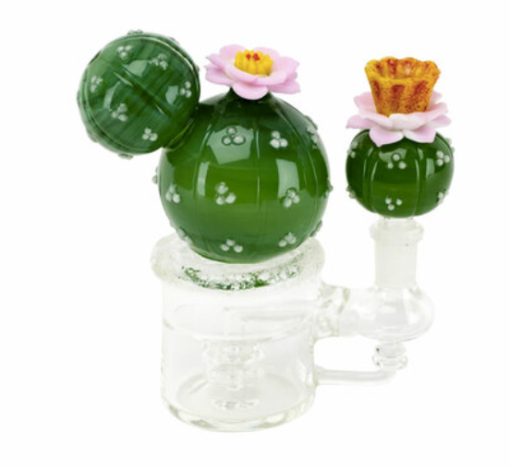 Cactus Glass Mini Rig-Cactus Theme bong