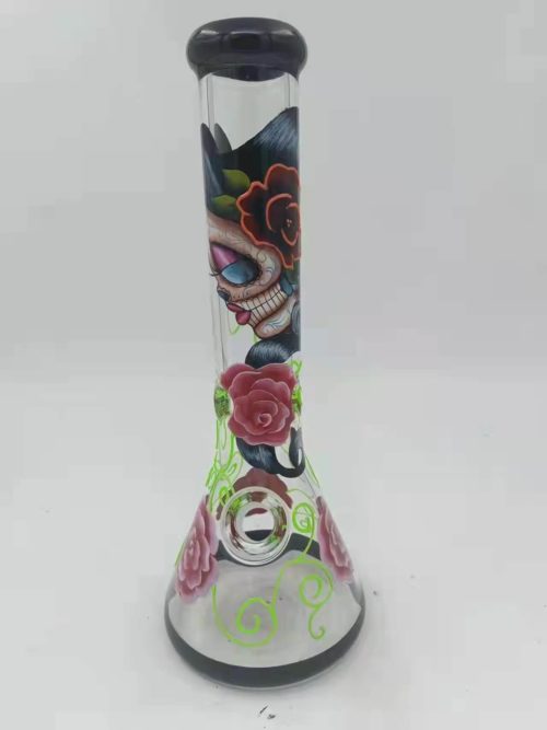 hand painted design beaker