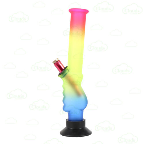 10inch Gripper Glass Bong -rainbow color (3)