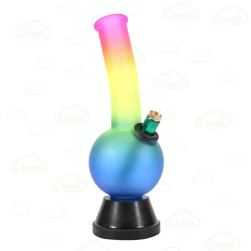 10inch rainbow rubber base glass bong (1)