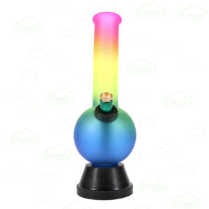 10inch rainbow rubber base glass bong (2)