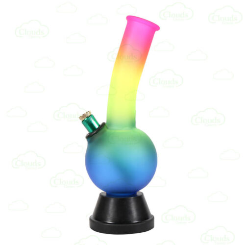 10inch rainbow rubber base glass bong (3)