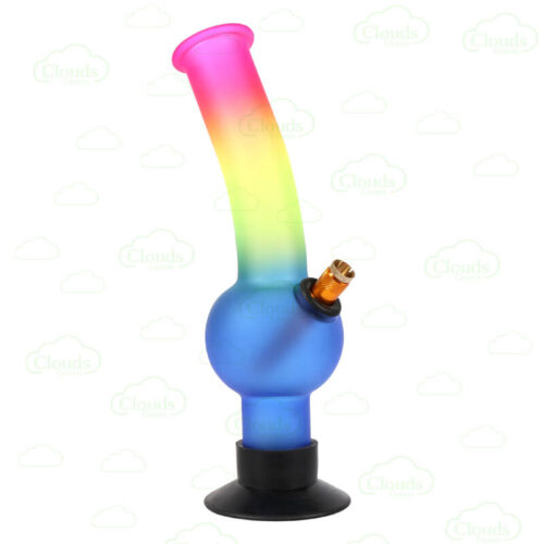 12inch rainbow rubber base glass bong (3)