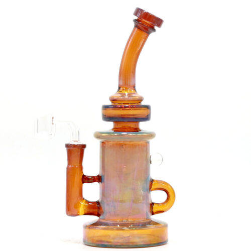 8.5inch Sliver Fumed Glass Recycler Rig Glass Bong