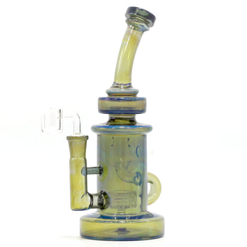 8.5inch Sliver Fumed Glass Recycler Rig Glass Bong