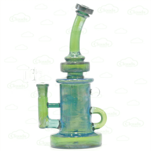 8.5inch Sliver Fumed Glass Recycler Rig Glass Bong