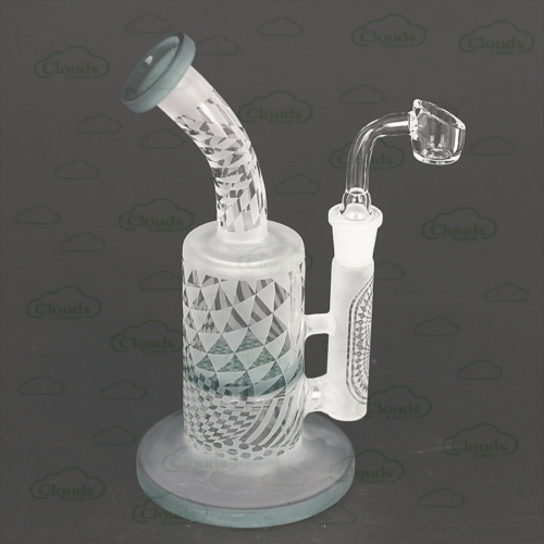 8inch frosted glass rig