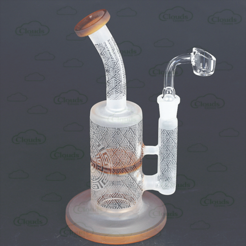 8inch frosted glass rig