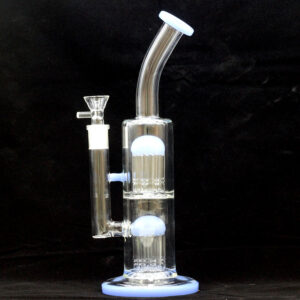 9.2inch double showerhead perc glass bong