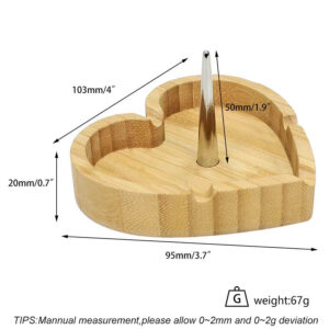 heart shape wood ashtray