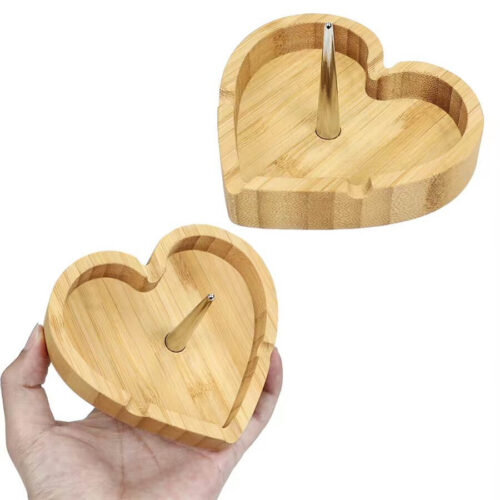 heart shape wood ashtray