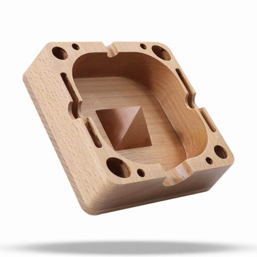 square wood ashtray