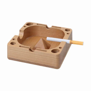 square wood ashtray