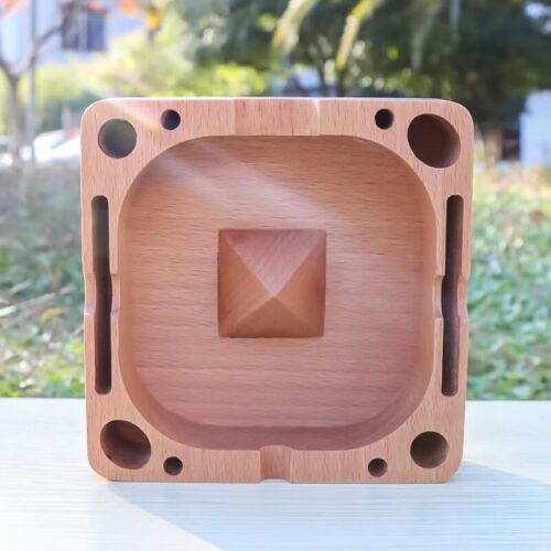 square wood ashtray