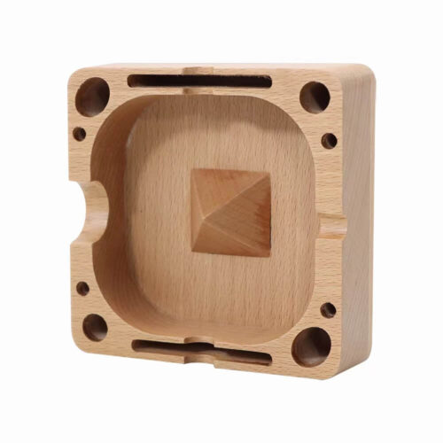square wood ashtray