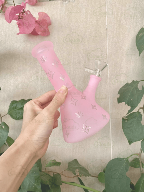 Mini Pink LV glass beaker