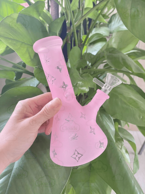 Mini Pink LV glass beaker