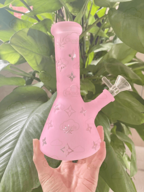 Mini Pink LV glass beaker