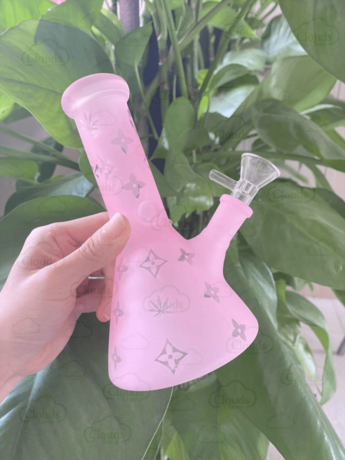 Mini Pink LV glass beaker