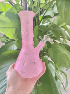 Mini Pink LV glass beaker