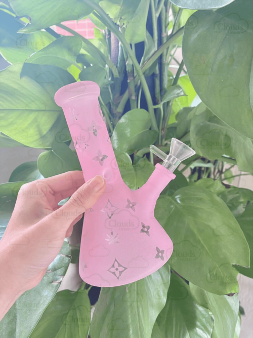 Mini Pink LV glass beaker