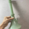 elegant jade green glass beaker bong