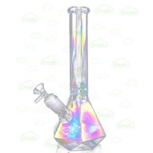 Iridescent rainbow daimond glass beaker