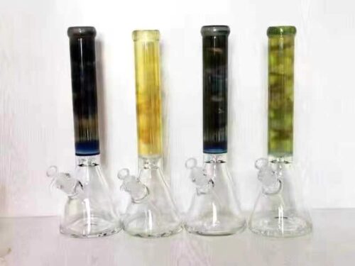 sliver fumed glass beaker