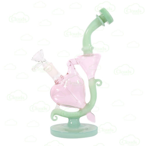 heart shape love glass bong