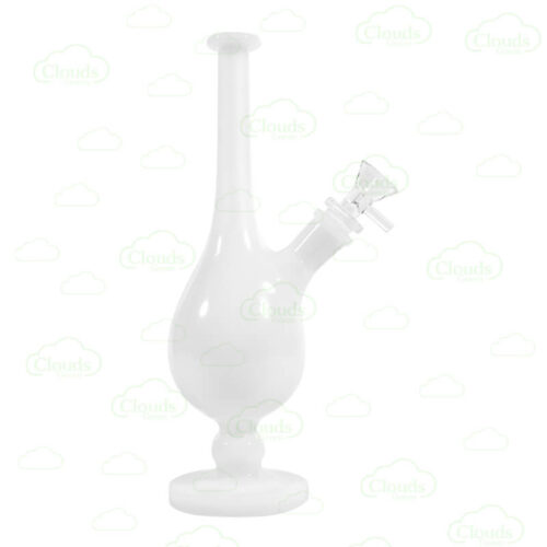 White Glass Vase Bong