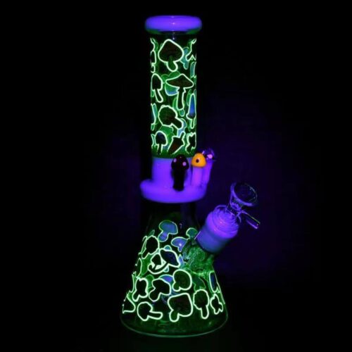 glow in the dark mushroom beaker