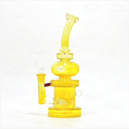 8.3inch silver fumed glass bong