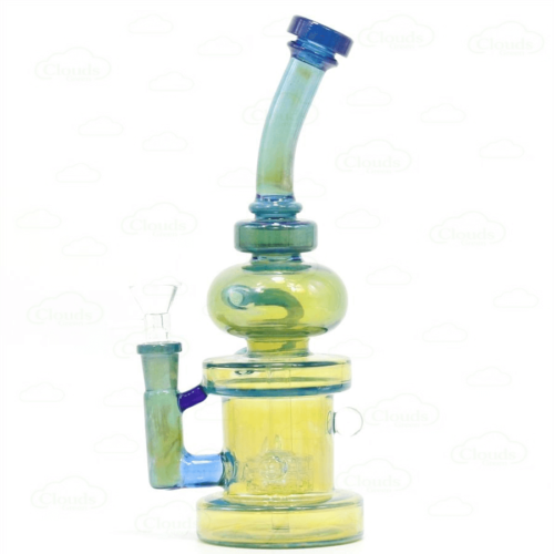 8.3inch silver fumed glass bong