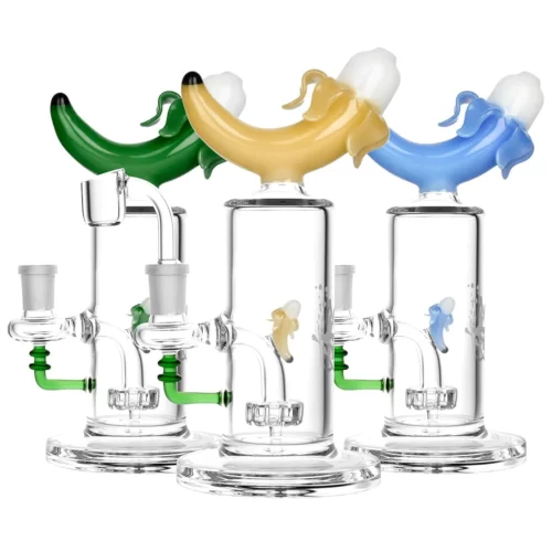 portable banana fruit glass dab rig