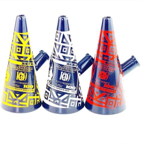 sand blasted colorful glass rig