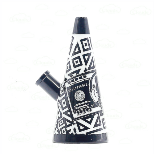 sand blasted colorful glass rig