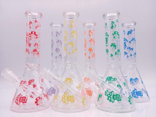10inch mushroom decal glass bong