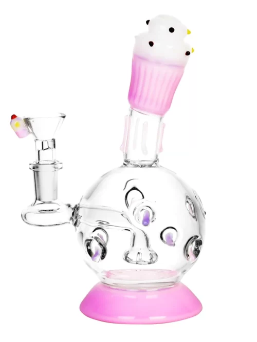 7inch cute cupcake glass dab rig