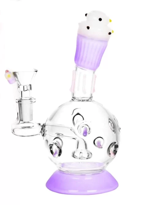 7inch cute cupcake glass dab rig