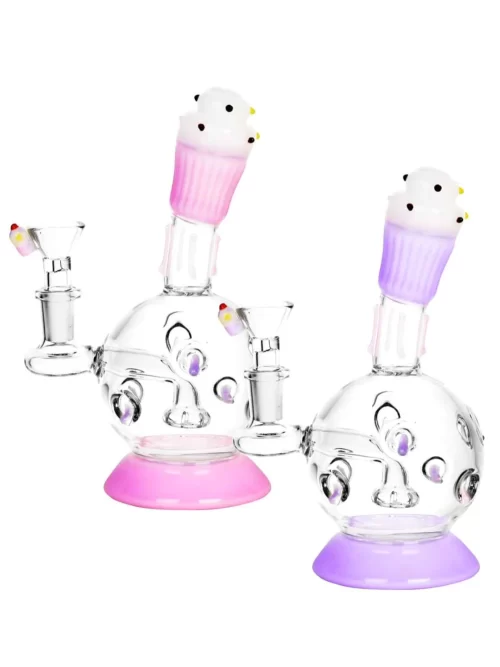 7inch cute cupcake glass dab rig
