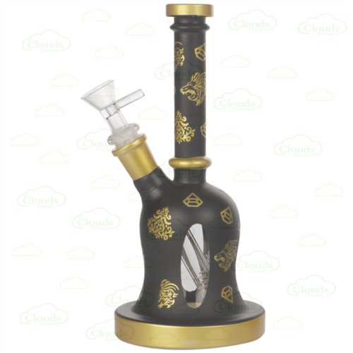 Black sandblasted bell glass rig