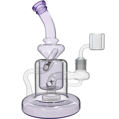 Nice recycler glass dab rig
