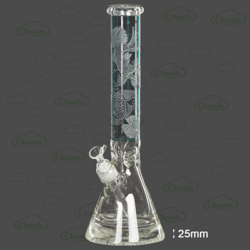 Thick base glass beaker bong