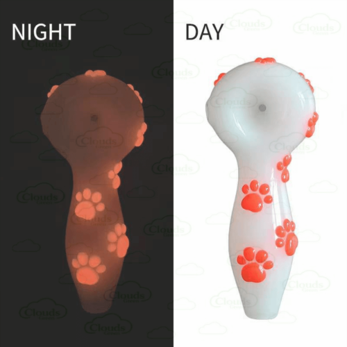 3D hand painted glass hand pipe