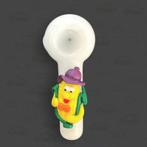 3D hand painted glass hand pipe