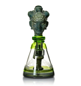 8inch sandblasted coloured-glass waterpipe