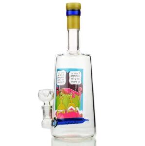 alcohol glass bottle bong with decal