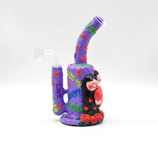 valentines love couple glass beaker bong1