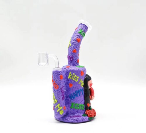 valentines love couple glass beaker bong