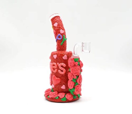 valentines rose glass rig